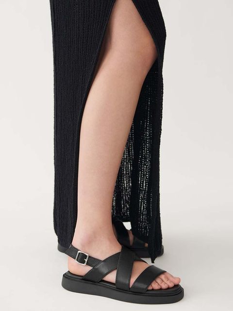 Vagabond Shoemakers sandały skórzane CONNIE damskie kolor czarny 5757-401-20