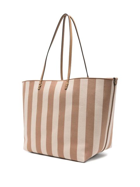 FENDI large striped tote bag - Neutrals