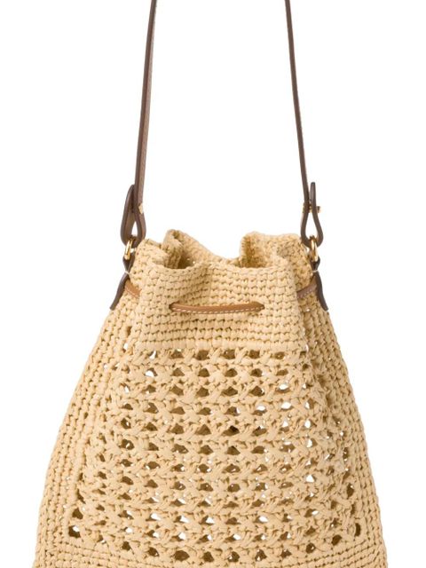 Miu Miu woven raffia mini bag - Neutrals