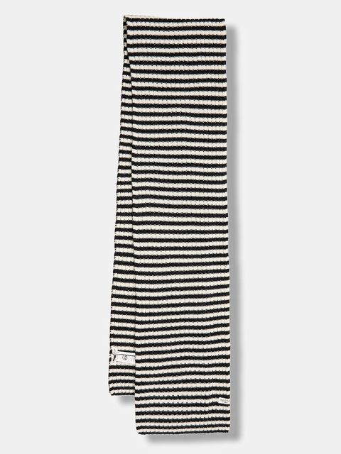 Marc O'Polo szalik wełniany damski kolor granatowy wzorzysty 600605402123 - zdjęcie produktu nr 1