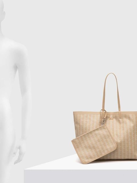 Lacoste torebka kolor beżowy