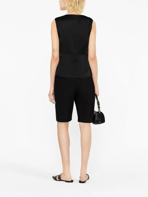 Jil Sander V-neck tank top - Black - zdjęcie produktu nr 2