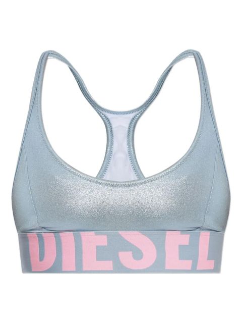 Diesel Zaira-D-Pop metallic racerback bikini top - Blue - zdjęcie produktu nr 1