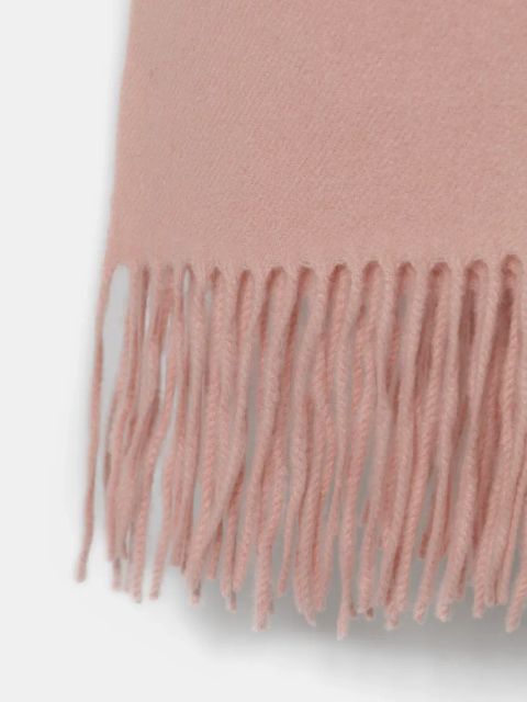 Answear.LAB szalik z kaszmirem kolor różowy gładki