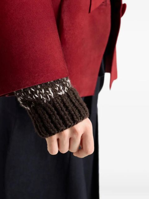 Prada charm-embellishment sweater - Brown