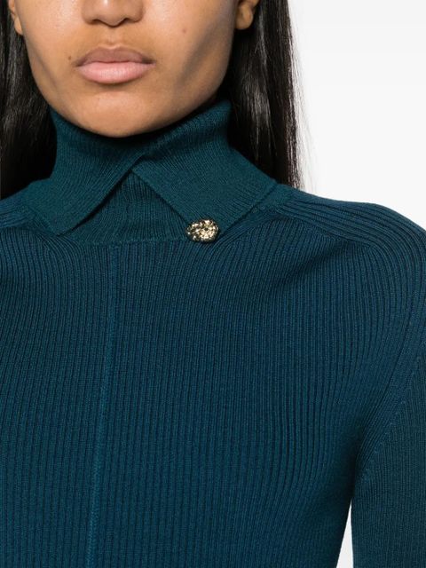 Lanvin embellished rollneck jumper - Blue