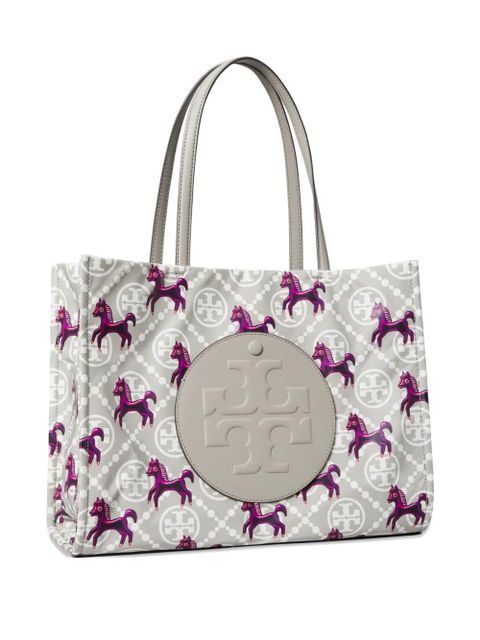 Tory Burch Ella horse-printed tote bag - Grey