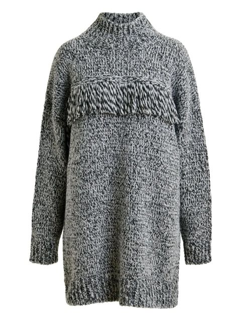 Essentiel Antwerp fringe mock-neck sweater - Grey - zdjęcie produktu nr 1