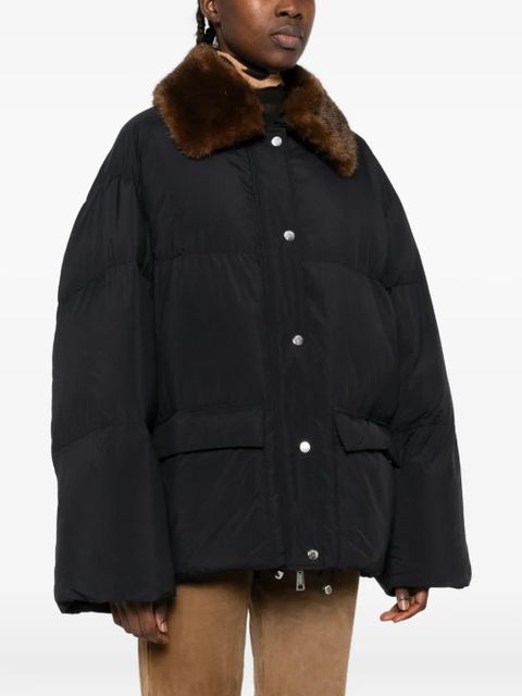 Nanushka faux-fur collar padded jacket - Black - zdjęcie produktu nr 2