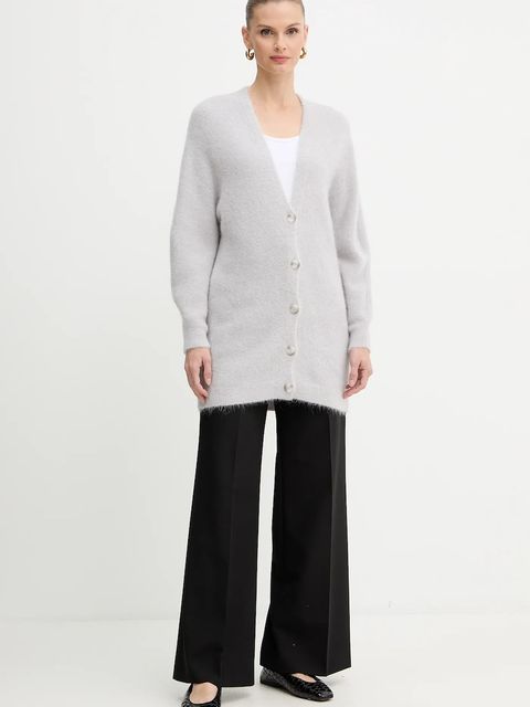 Marella kardigan z wełną damski kolor szary 2523346122200