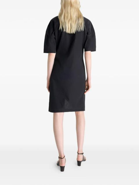 LEMAIRE asymmetric mini shirt dress - Black