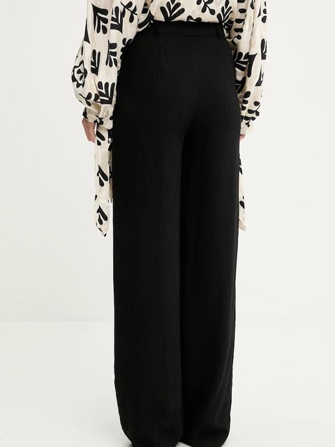 Answear.LAB spodnie damskie kolor czarny szerokie high waist