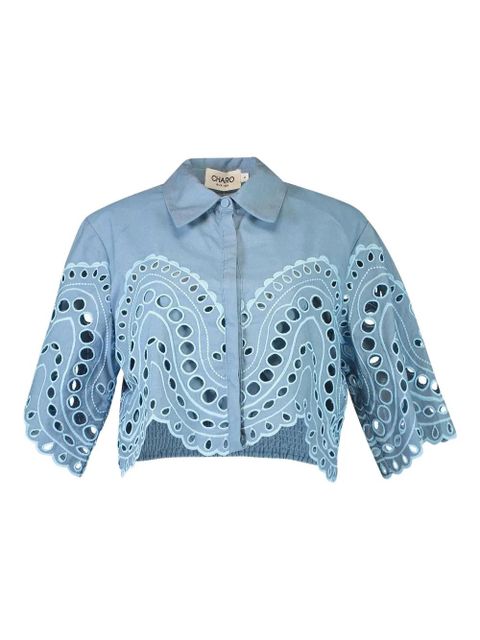 Charo Ruiz Ibiza cut-out storm blouse - Blue