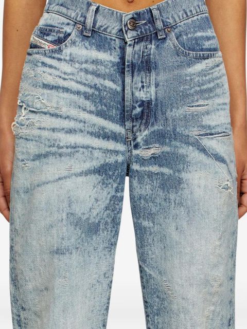 Diesel 1971 D-Sent acid-wash distressed jeans - Blue