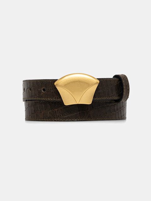 Sessun pasek skórzany damski kolor zielony 25116002 - zdjęcie produktu nr 1