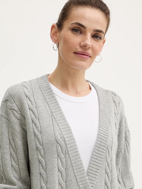 Guess kardigan z dodatkiem wełny ELSA damski kolor szary lekki W5BR37 Z1192