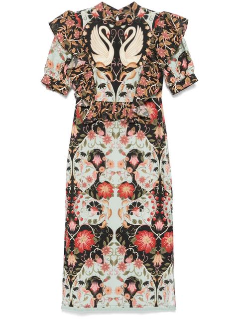 FARM Rio Flowing Beauty midi dress - Blue - zdjęcie produktu nr 1