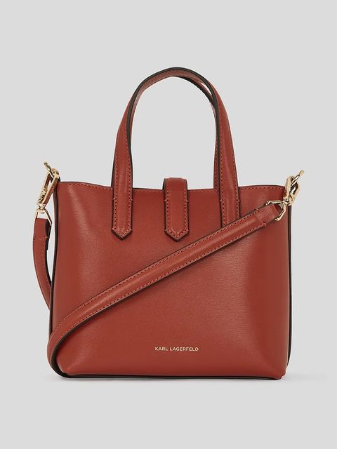 Karl Lagerfeld torebka skórzana K/AUTOGRAPH kolor czerwony A3W30151