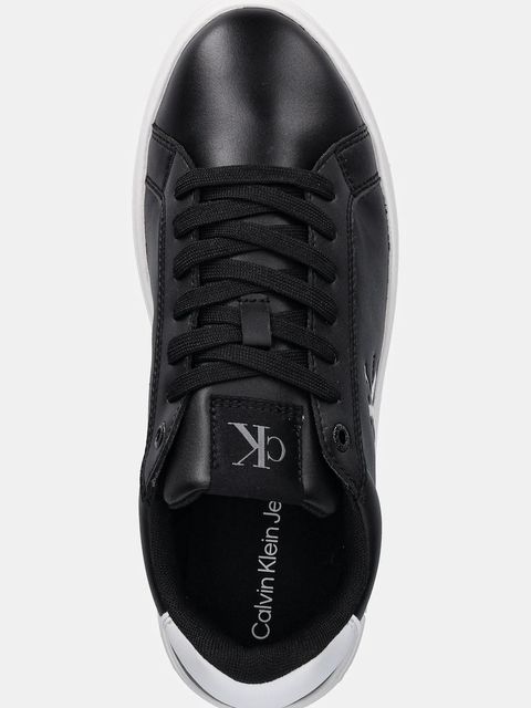 Calvin Klein Jeans sneakersy BOLD FLATF LOW LACE LTH damskie kolor czarny YW0YW01878