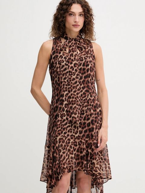 Dkny sukienka kolor brązowy mini rozkloszowana DD5G2M24 - zdjęcie produktu nr 1