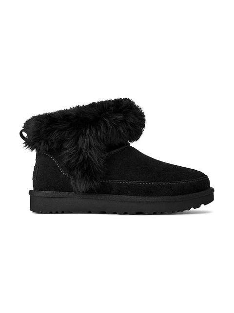UGG śniegowce zamszowe Classic Ultra Mini Chalet kolor czarny 1173832.BLK