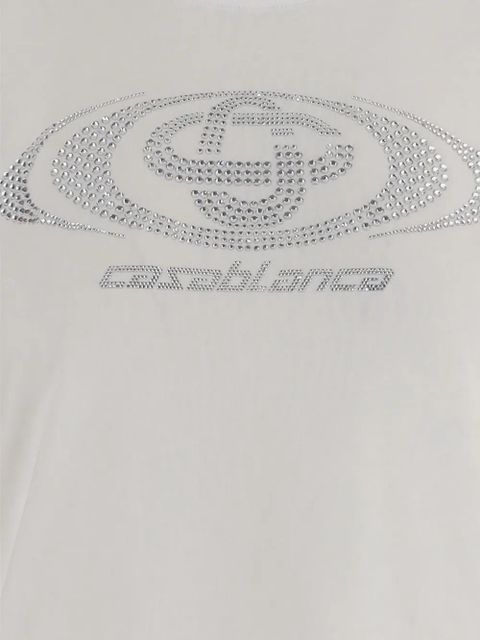 Casablanca cotton logo detail T-shirt - White