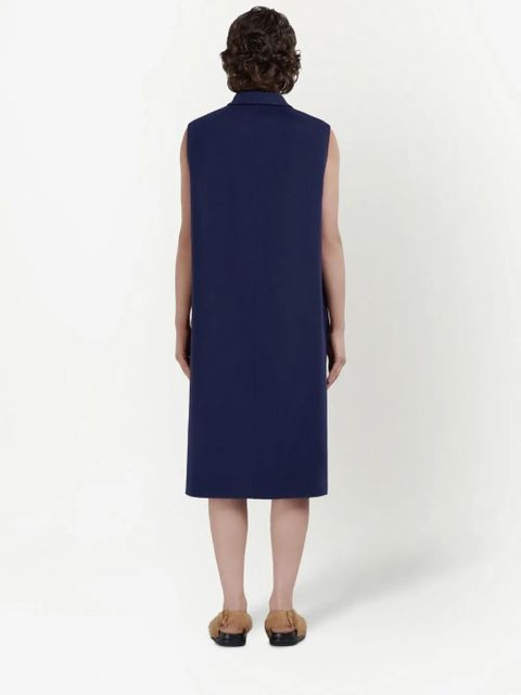 Marni long wool-cashmere vest coat - Blue