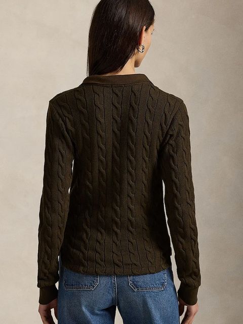 Polo Ralph Lauren sweter bawełniany damskie kolor brązowy lekki 211959100 - zdjęcie produktu nr 2