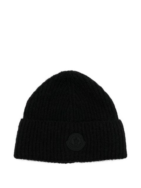 Moncler mohair-wool beanie - Black - zdjęcie produktu nr 1