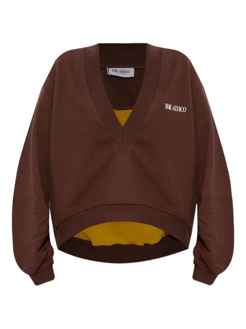 The Attico V-neck sweatshirt - Brown - zdjęcie produktu nr 1