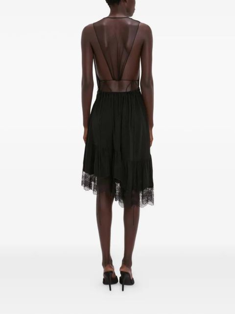 Victoria Beckham lace-trim mini dress - Black