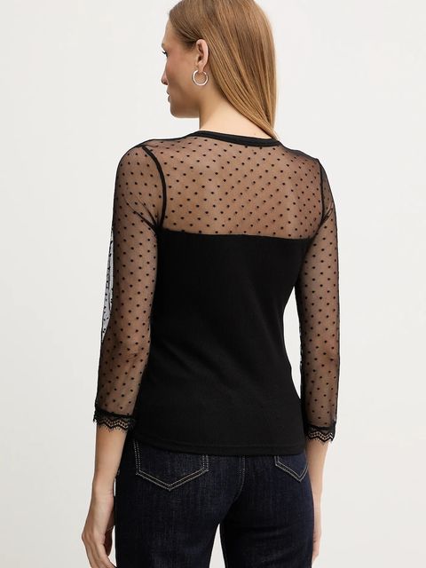 Morgan bluzka damska kolor czarny gładka THAISA