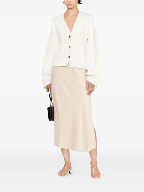 KHAITE button cashmere cardigan - White - zdjęcie produktu nr 2