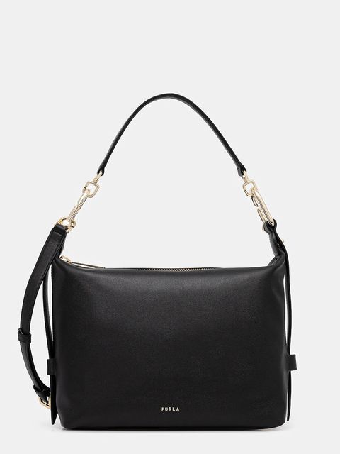 Furla torebka skórzana Tonie M Hobo kolor czarny WB01964 BX2045 O6000 - zdjęcie produktu nr 1