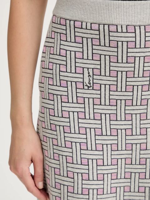 Kenzo spódnica z dodatkiem wełny kolor szary mini prosta FF62JU6013CQ