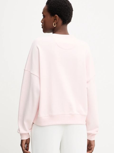 Guess bluza bawełniana RACHELE damska kolor różowy z aplikacją W5YQ04 KC8I0