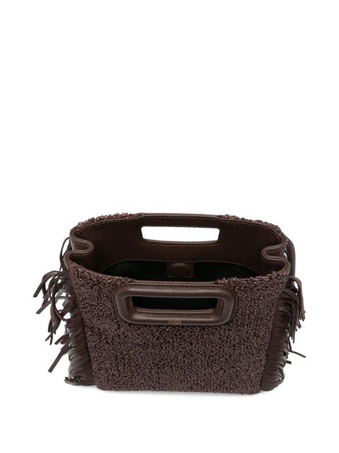 Maje fringe top-handle tote bag - Brown