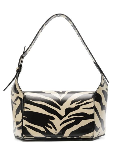 The Attico 7/7 zebra-print shoulder bag - Black - zdjęcie produktu nr 1