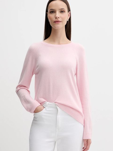 United Colors of Benetton sweter z domieszką wełny damski kolor różowy 1035D1P17 - zdjęcie produktu nr 1