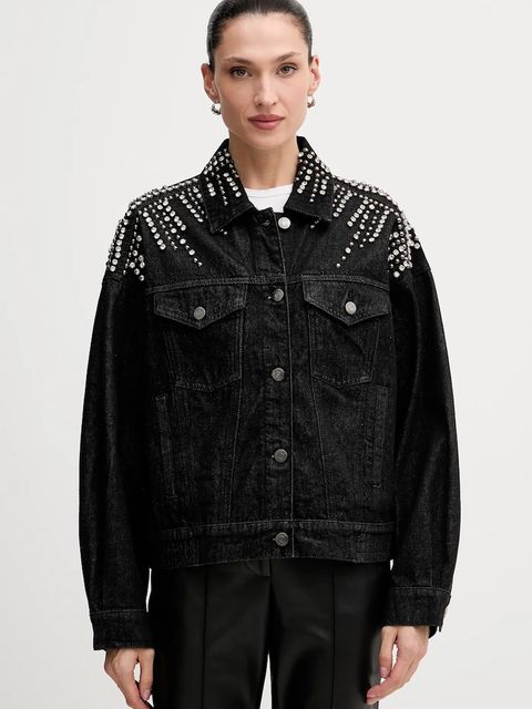 Gestuz kurtka jeansowa kolor czarny przejściowa 10910794 - zdjęcie produktu nr 1