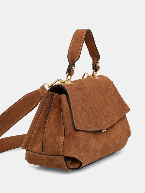 Answear Lab torebka zamszowa kolor brązowy - zdjęcie produktu nr 2