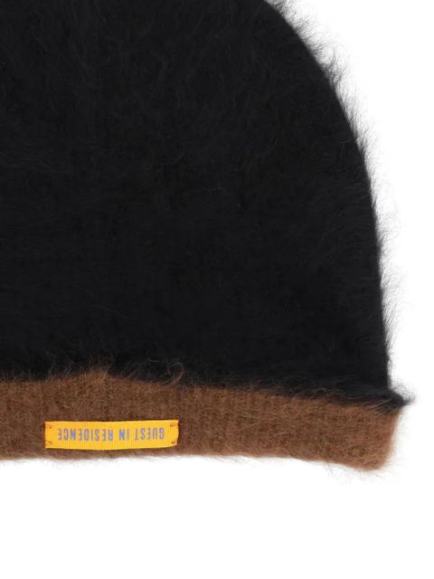 Guest In Residence fluffy knit beanie hat - Black