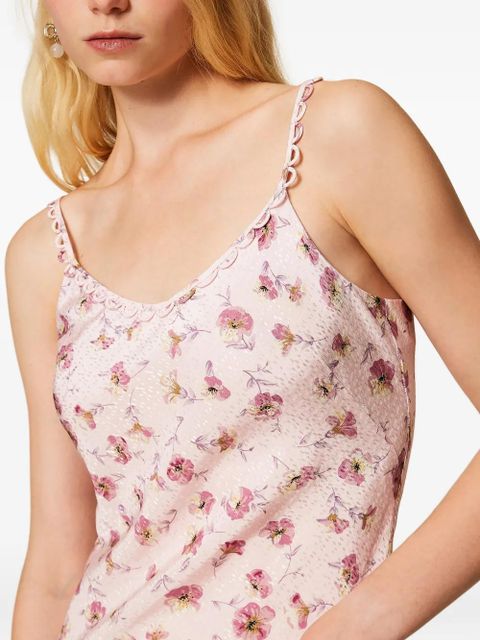 TWINSET floral-print maxi dress - Pink