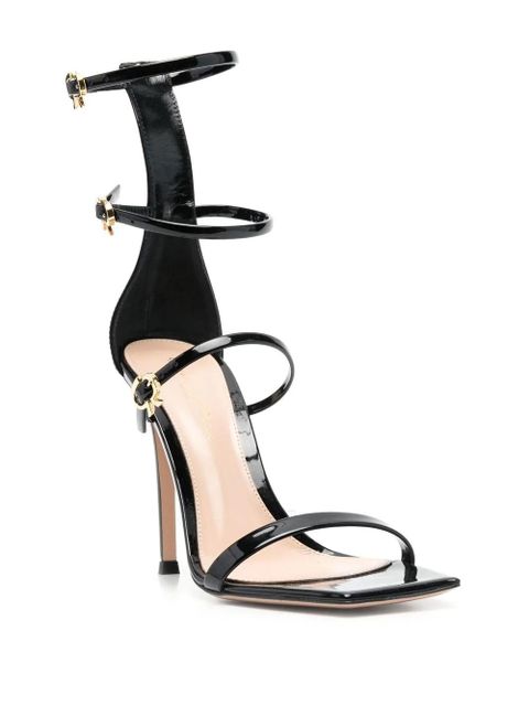 Gianvito Rossi Ribbon Uptown 105mm leather sandals - Black - zdjęcie produktu nr 2