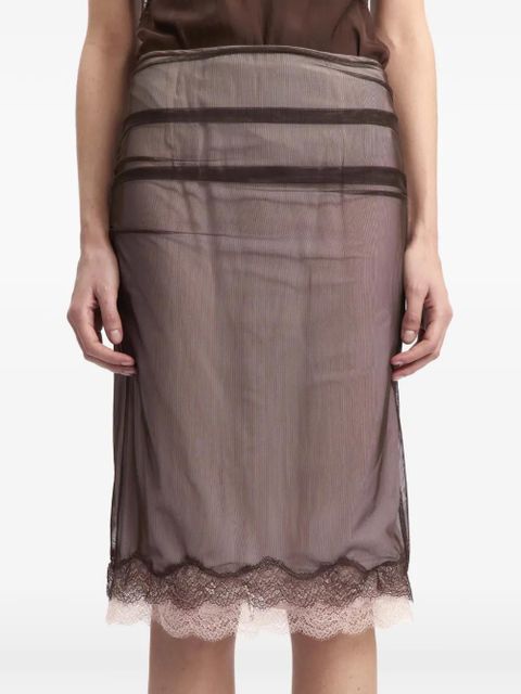 16Arlington Hedda midi skirt - Brown