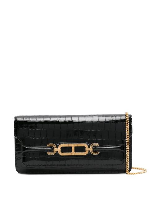 TOM FORD Whitney crocodile-embossed shoulder bag - Black - zdjęcie produktu nr 1