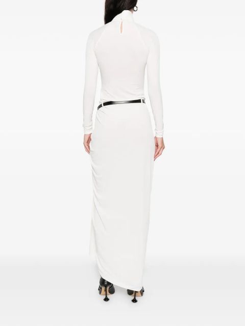 Coperni long-sleeve belted dress - White