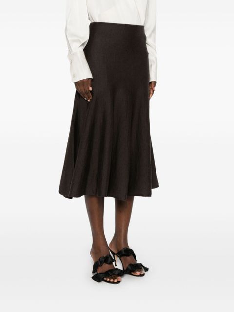 KHAITE Mayu midi skirt - Brown - zdjęcie produktu nr 2