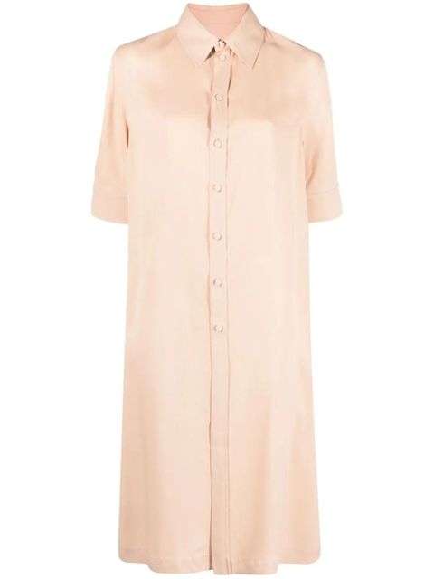 Jil Sander short-sleeve midi shirtdress - Neutrals - zdjęcie produktu nr 1