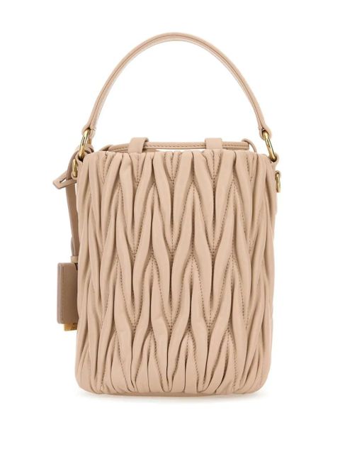 Miu Miu leather bucket bag - Neutrals